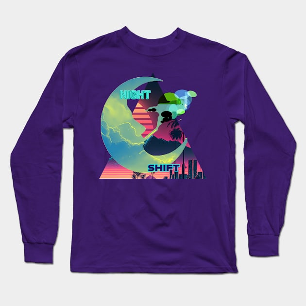 night shift Long Sleeve T-Shirt by Brightsighed.Art.and.Apparel  